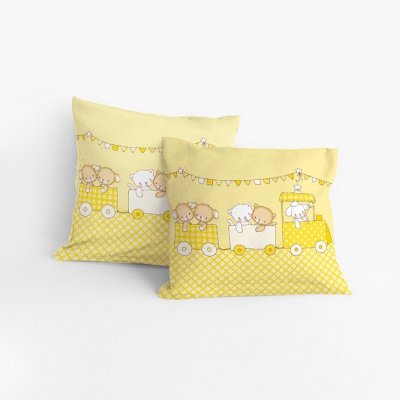 Detský návlek ROZPRÁVKOVÝ VLÁČIK ŽLTÝ