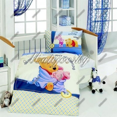 Návliečky do postieľky KARO MODRÉ