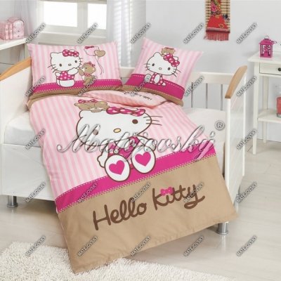 Obliečky do postieľky KOČIČKA A MEDVEDÍK HELLO KITTY