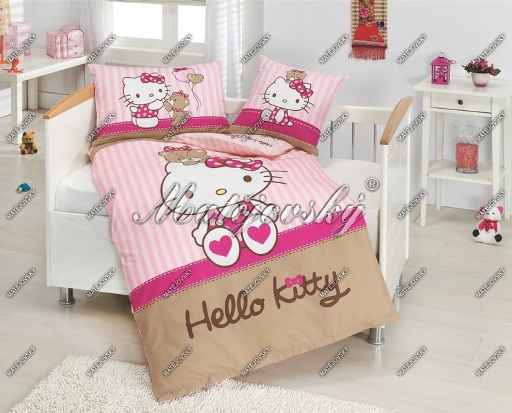 Obliečky do postieľky KOČIČKA A MEDVEDÍK HELLO KITTY