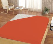 POSTEĽNÁ PLACHTA JERSEY ORANŽOVO ČERVENÁ
