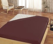 POSTEĽNÁ PLACHTA JERSEY TMAVO HNEDOČOKOLÁDOVÁ