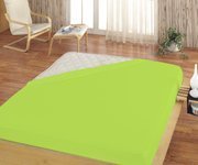 POSTEĽNÁ PLACHTA JERSEY ZELENKAVÁ